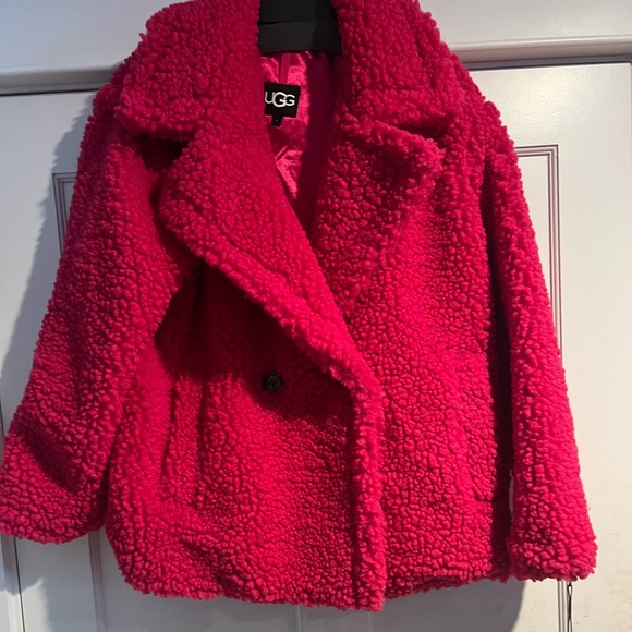 UGG - Short Gertrude Teddy Coat - -L-NWT 💕🧸🧸💕 - Picture 3 of 13